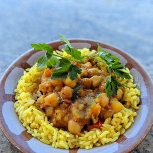 Veggie Curry over Rice